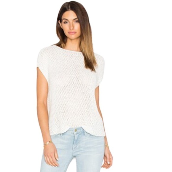 ATM Revolve Diagonal Stitch White Knit Pullover Large - Picture 11 of 11